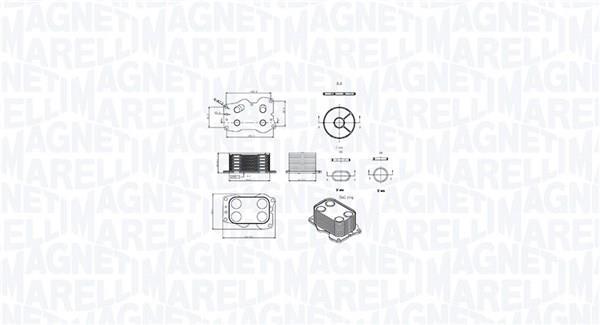 Radiateur d'huile moteur (Refroidisseur d'huile moteur) MAGNETI MARELLI ref. 350300000900