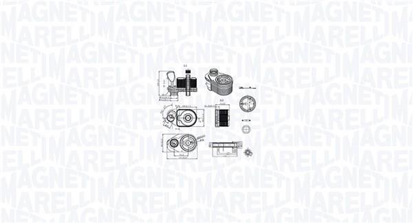 Radiateur d'huile moteur (Refroidisseur d'huile moteur) MAGNETI MARELLI ref. 350300001100