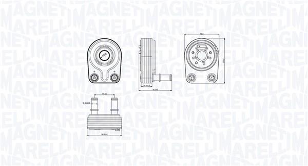 Radiateur d'huile moteur (Refroidisseur d'huile moteur) MAGNETI MARELLI ref. 350300001400
