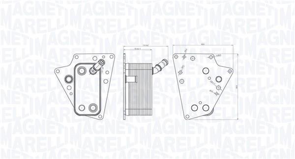 Radiador óleo motor MAGNETI MARELLI ref. 350300001500