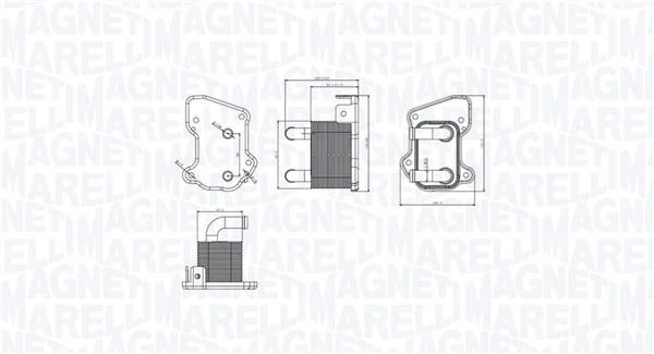 Radiateur d'huile moteur (Refroidisseur d'huile moteur) MAGNETI MARELLI ref. 350300002200