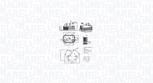 Radiateur d'huile moteur (Refroidisseur d'huile moteur) MAGNETI MARELLI ref. 350300002600