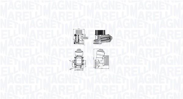 Radiateur d'huile moteur (Refroidisseur d'huile moteur) MAGNETI MARELLI ref. 350300003400