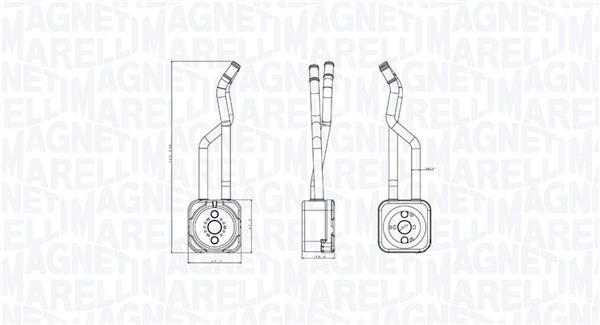 Radiateur d'huile moteur (Refroidisseur d'huile moteur) MAGNETI MARELLI ref. 350300003800