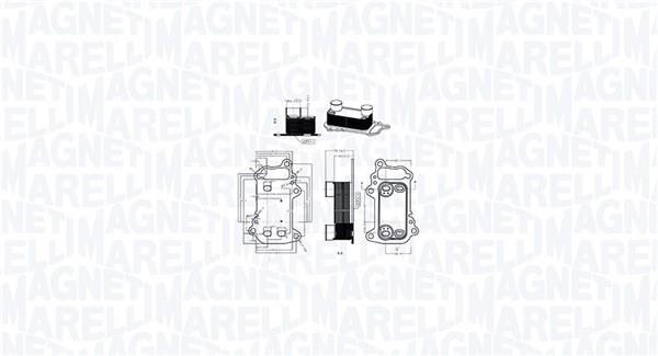 Radiateur d'huile moteur (Refroidisseur d'huile moteur) MAGNETI MARELLI ref. 350300003900