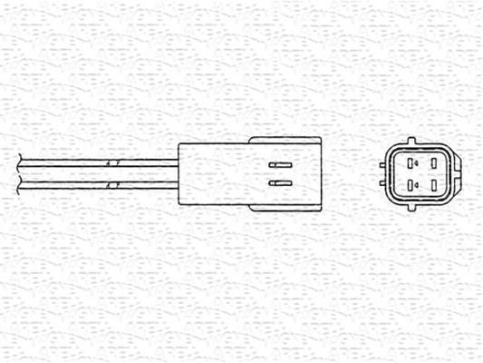 Sonde lambda (Sonde à oxygène) MAGNETI MARELLI 460000157010