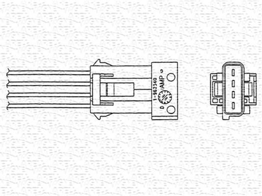 Sonde lambda (Sonde à oxygène) MAGNETI MARELLI ref. 460000298010