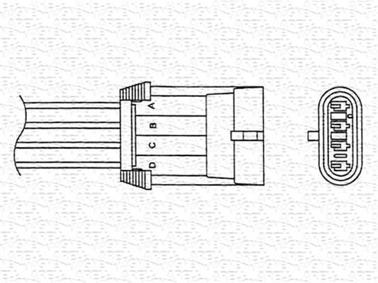 Sonde lambda (Sonde à oxygène) MAGNETI MARELLI 460001954010