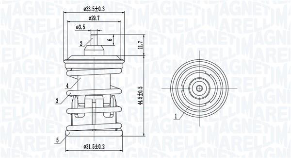 Thermostat d'eau (Calorstat) MAGNETI MARELLI ref. 352317005090