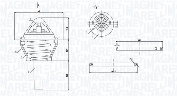 Thermostat d'eau (Calorstat) MAGNETI MARELLI ref. 352317005120