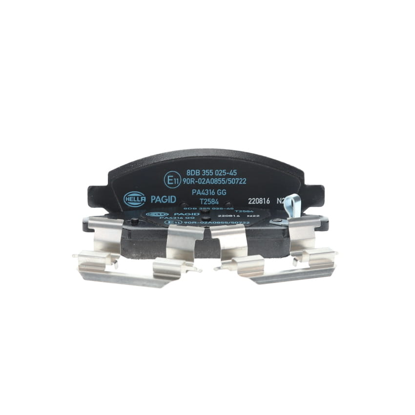 Jeu de 4 plaquettes de frein HELLA ref. 8DB 355 025-451
