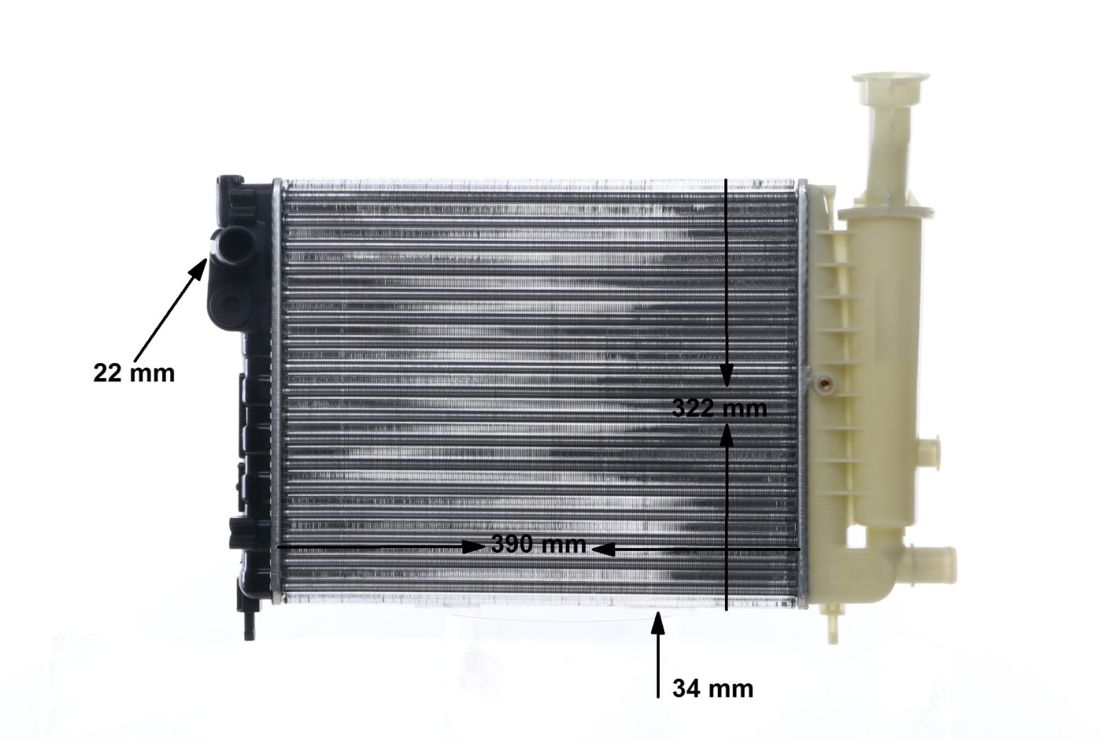 Radiateur moteur (Radiateur de refroidissement) MAHLE Aftermarket ref. CR 491 000S