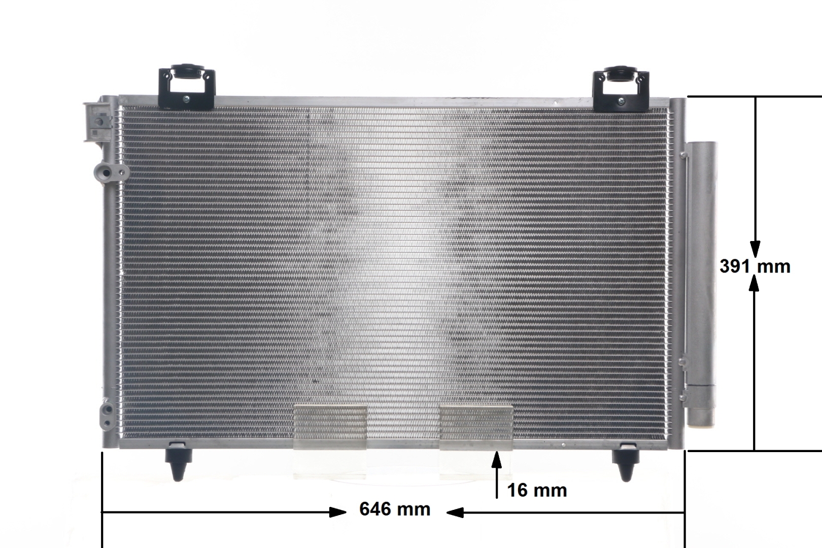 Condenseur, climatisation (Radiateur de climatisation) MAHLE Aftermarket ref. AC 831 000S