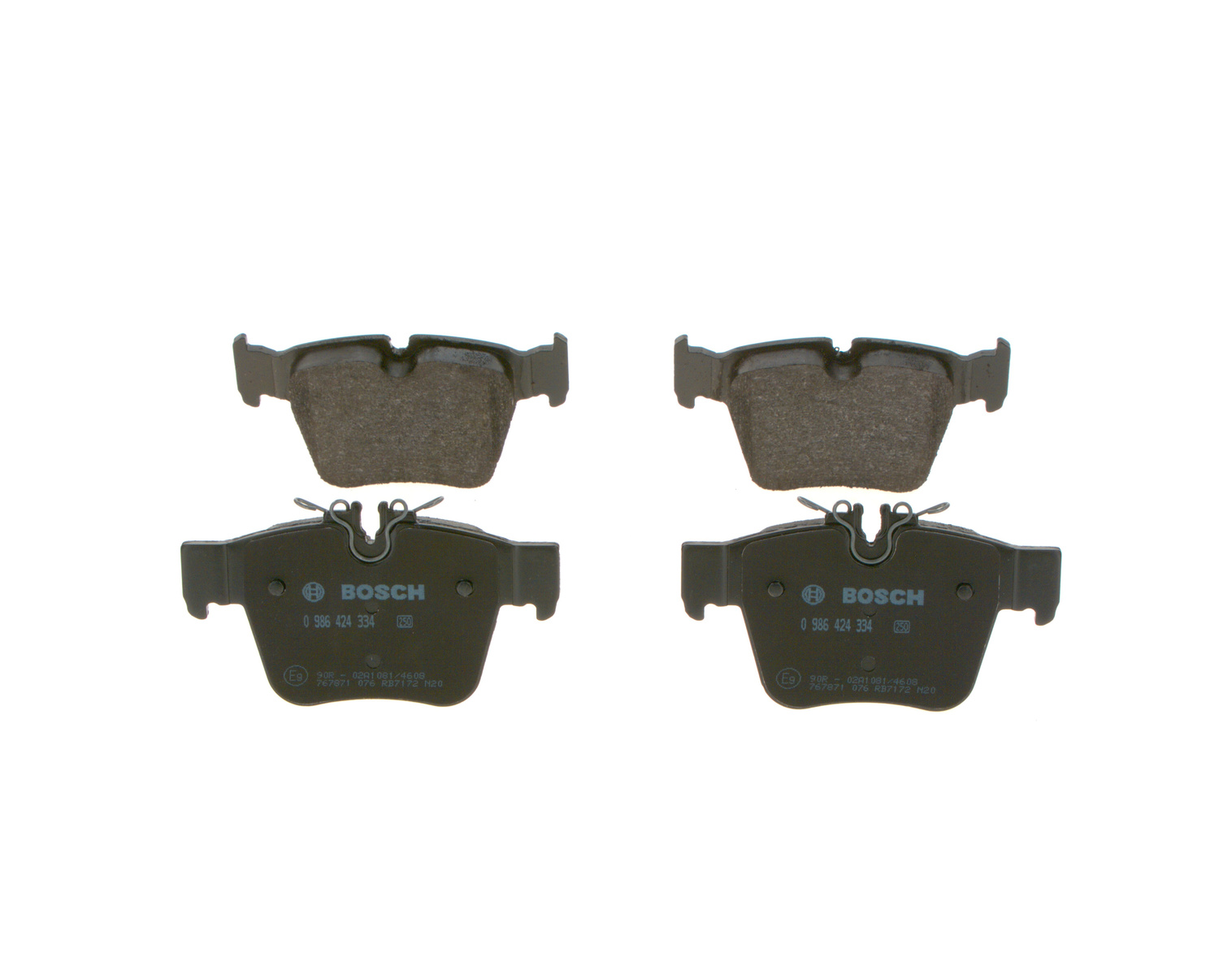 Jeu de 4 plaquettes de frein BOSCH ref. 0 986 424 334