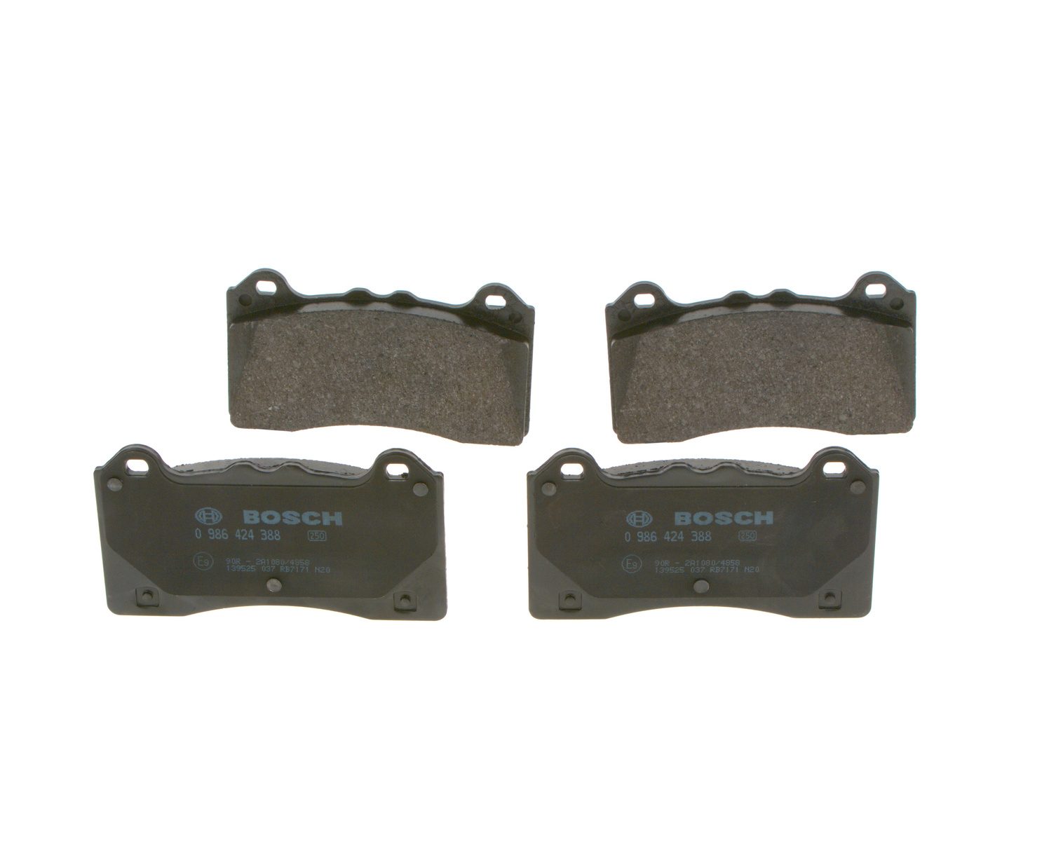 Jeu de 4 plaquettes de frein BOSCH ref. 0 986 424 388