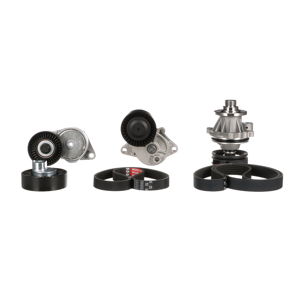 Pompe à eau+Jeu de courroie trapézoïdale à nervures (Pompe à eau et courroie accessoires) GATES KP26PK1540