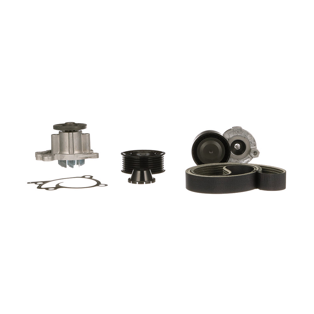 Pompe à eau+Jeu de courroie trapézoïdale à nervures (Pompe à eau et courroie accessoires) GATES KP17PK1570