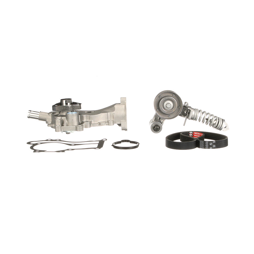 Pompe à eau+Jeu de courroie trapézoïdale à nervures (Pompe à eau et courroie accessoires) GATES KP15PK1335