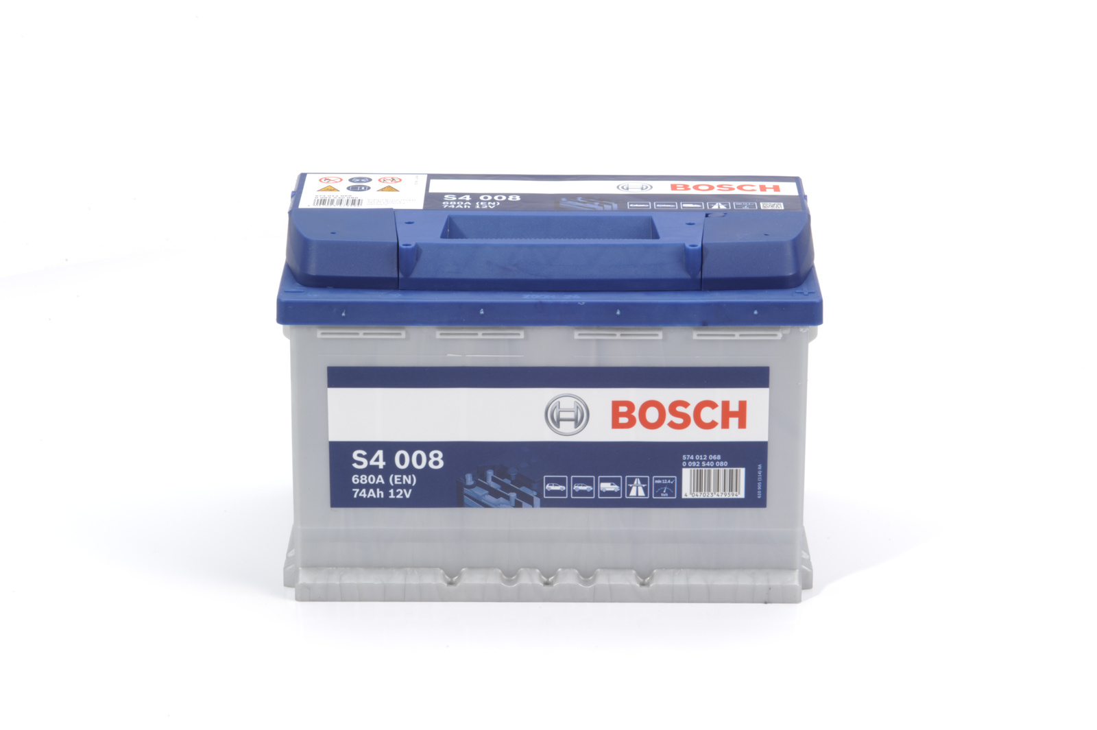 Batterie (de voiture) BOSCH 74.0 Ah - S4 008 - ref. 0 092 S40 080