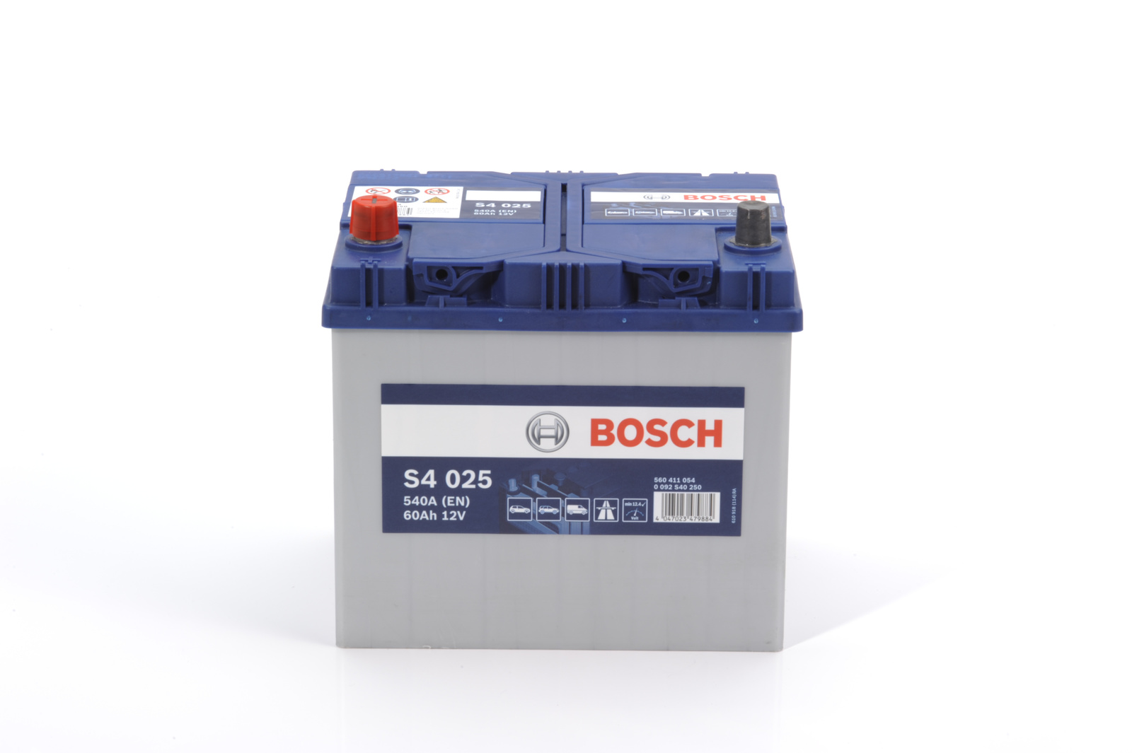 Batterie (de voiture) BOSCH 60 Ah - S4 025 - ref. 0 092 S40 250