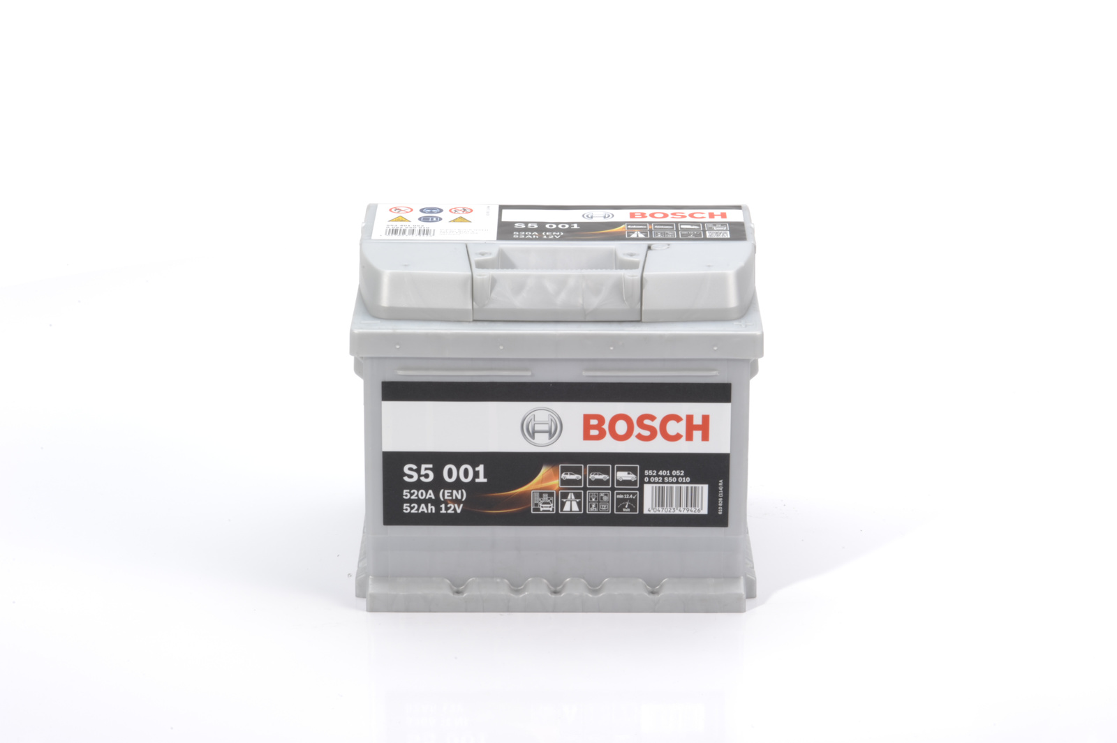 Batterie (de voiture) BOSCH 52.0 Ah - S5 001 - ref. 0 092 S50 010