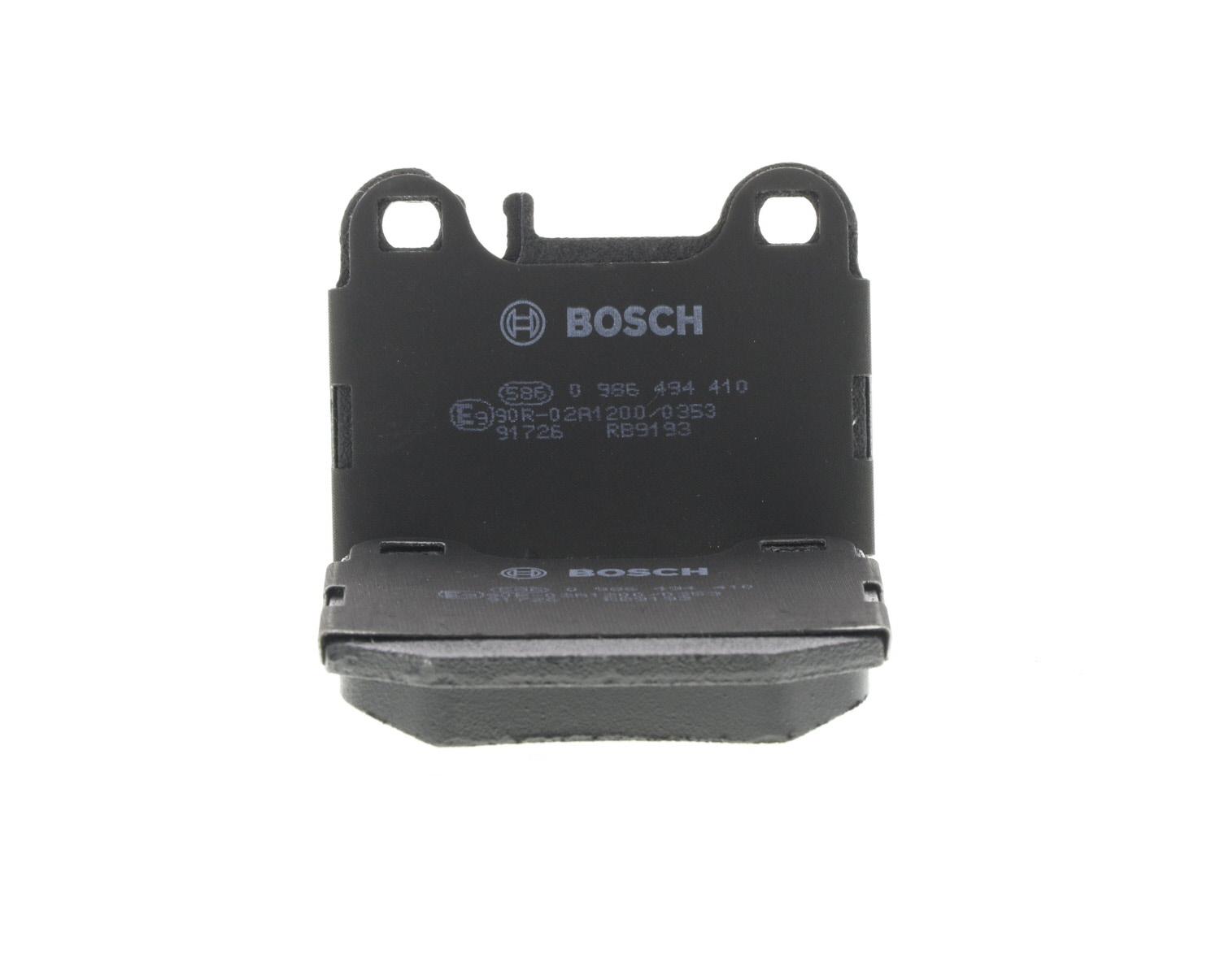 Jeu de 4 plaquettes de frein BOSCH 0 986 494 410 (photo) Jeu de 4 plaquettes de frein BOSCH 0 986 494 410