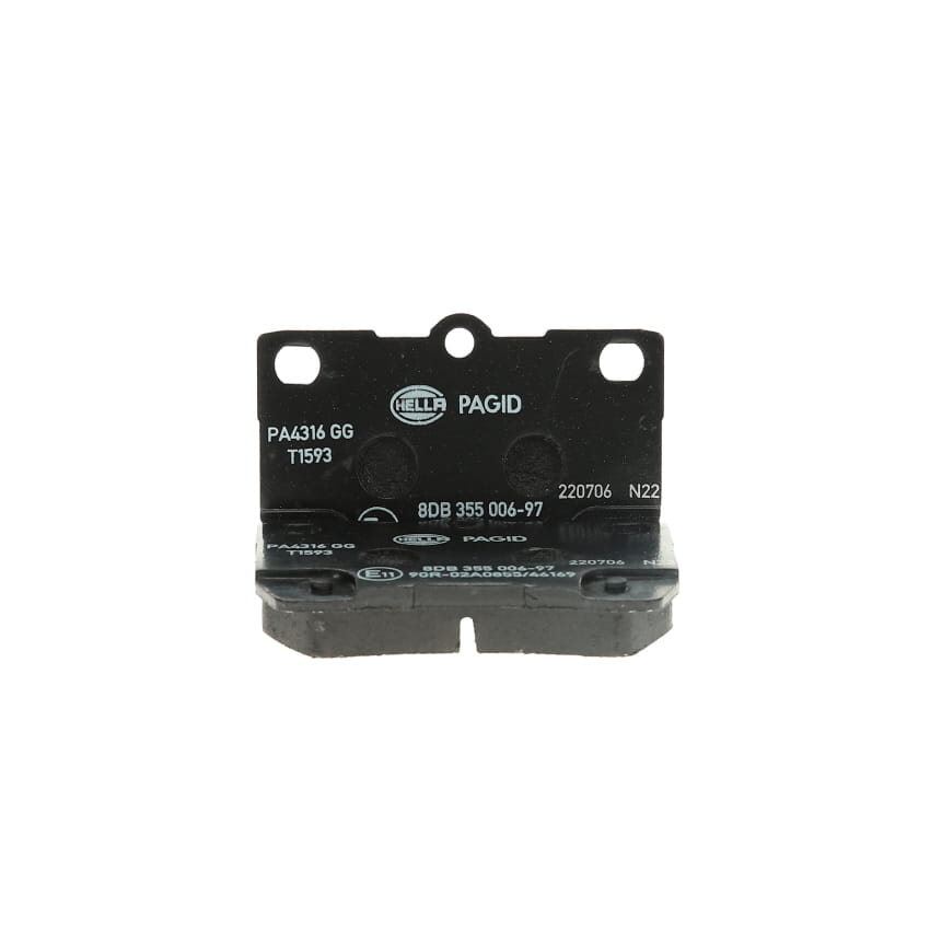 Jeu de 4 plaquettes de frein HELLA ref. 8DB 355 006-971