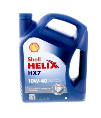 Huile moteur SHELL Helix HX7 10W40 5 L - ref. 550041040