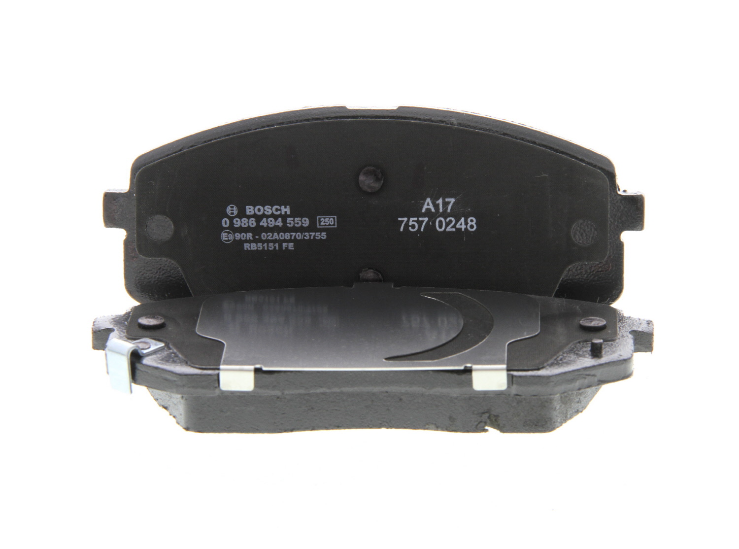 Jeu de 4 plaquettes de frein BOSCH 0 986 494 559