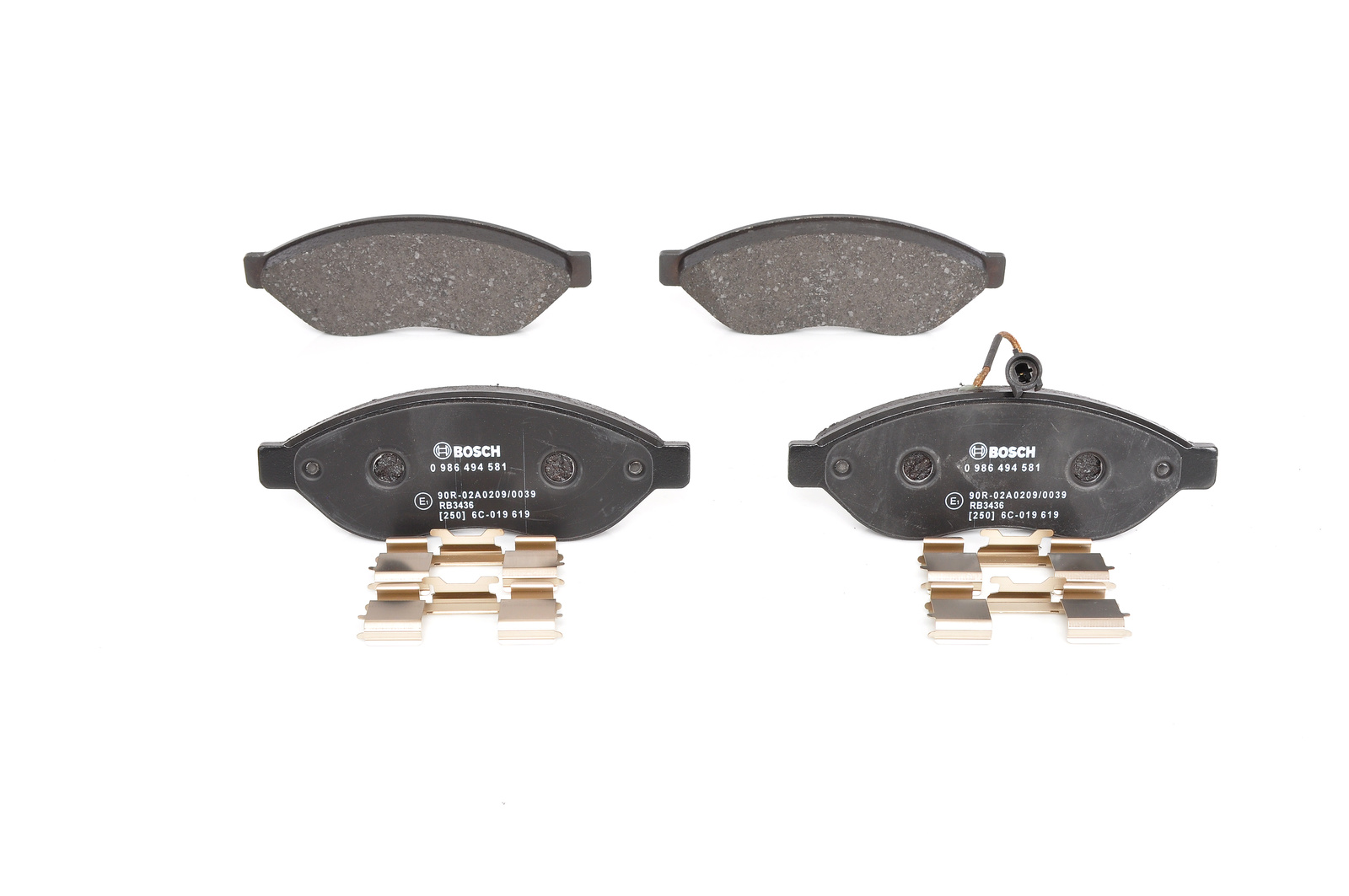 Jeu de 4 plaquettes de frein BOSCH ref. 0 986 494 581