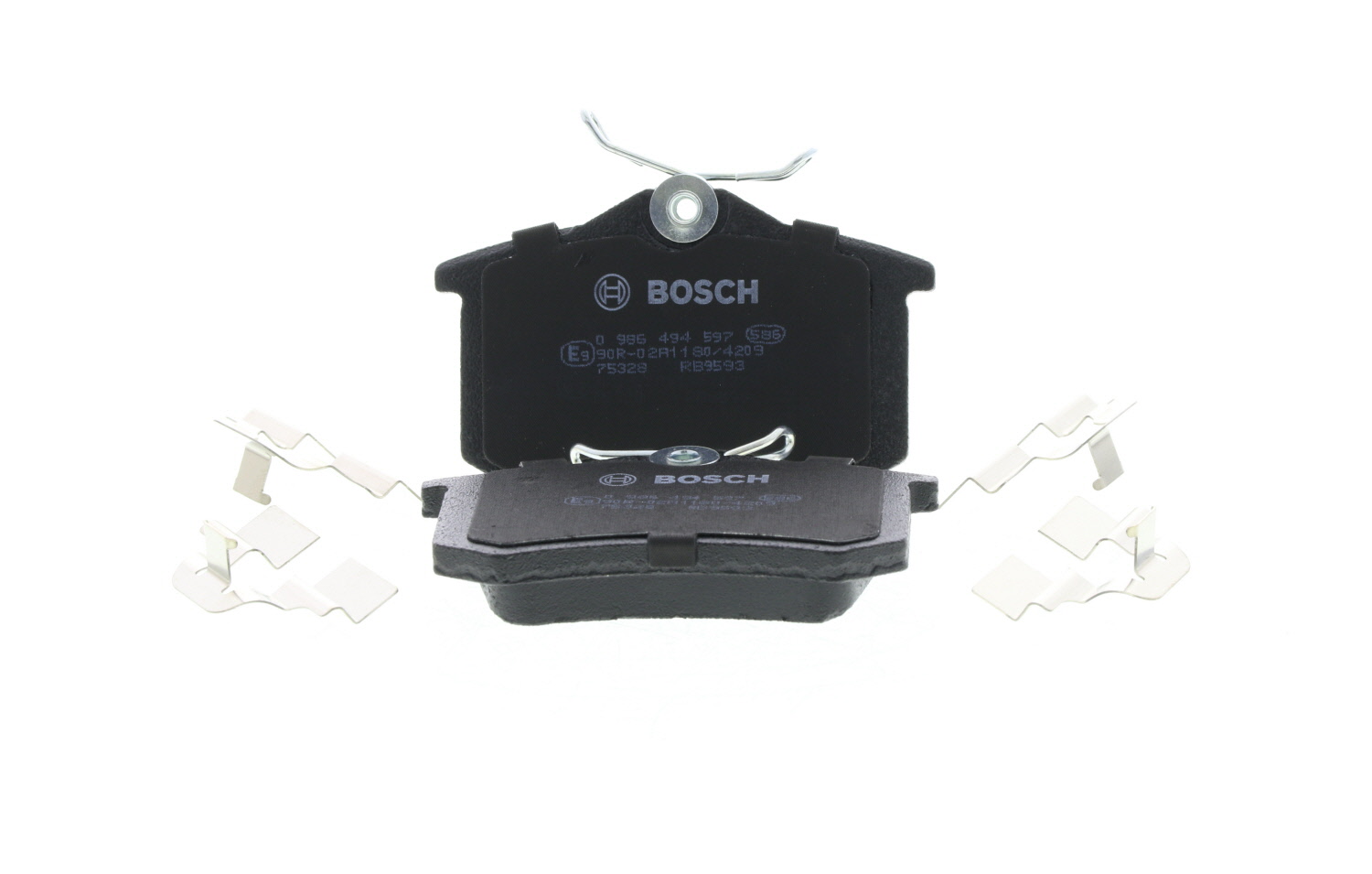 Jeu de 4 plaquettes de frein BOSCH 0 986 494 597