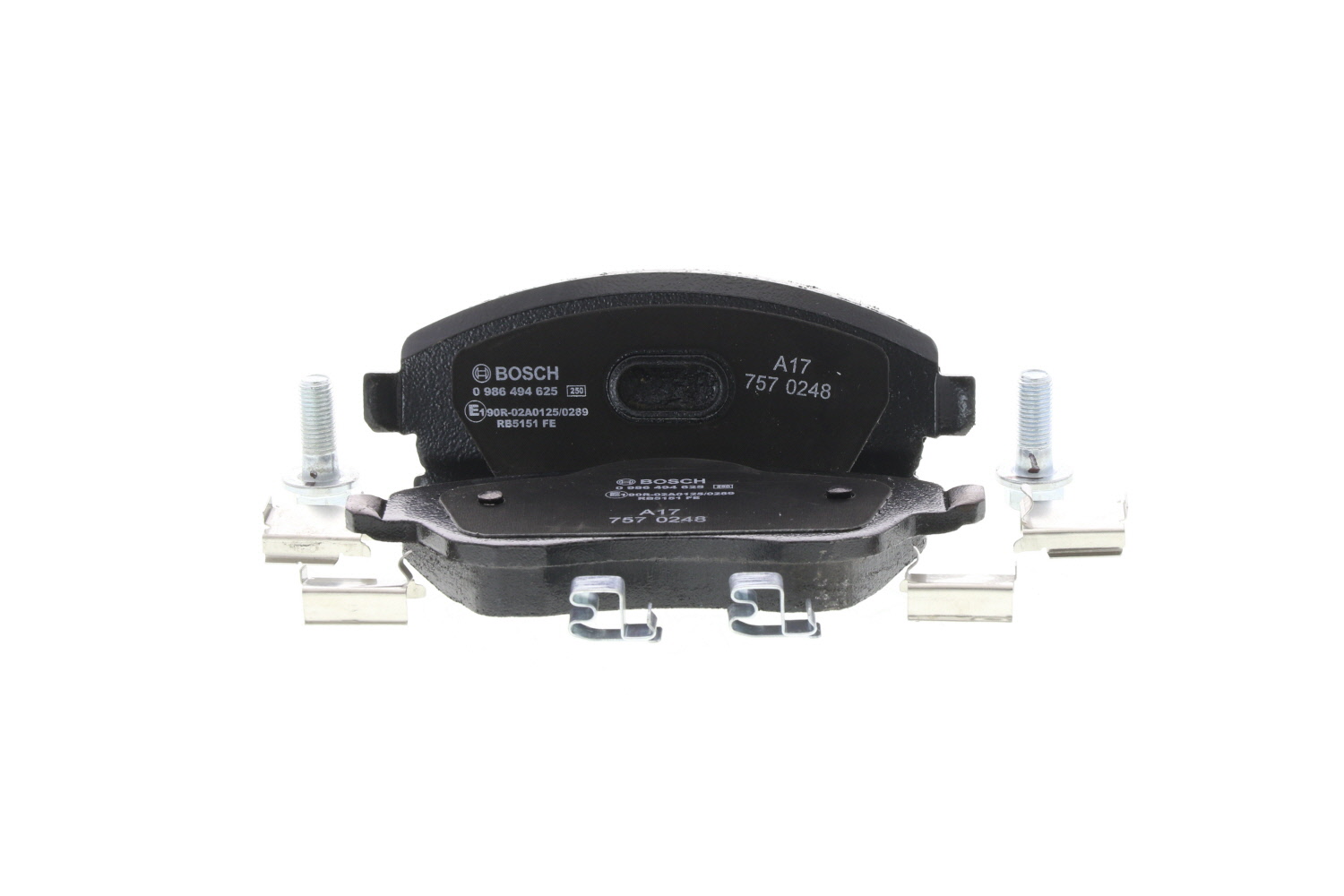 Jeu de 4 plaquettes de frein BOSCH 0 986 494 625