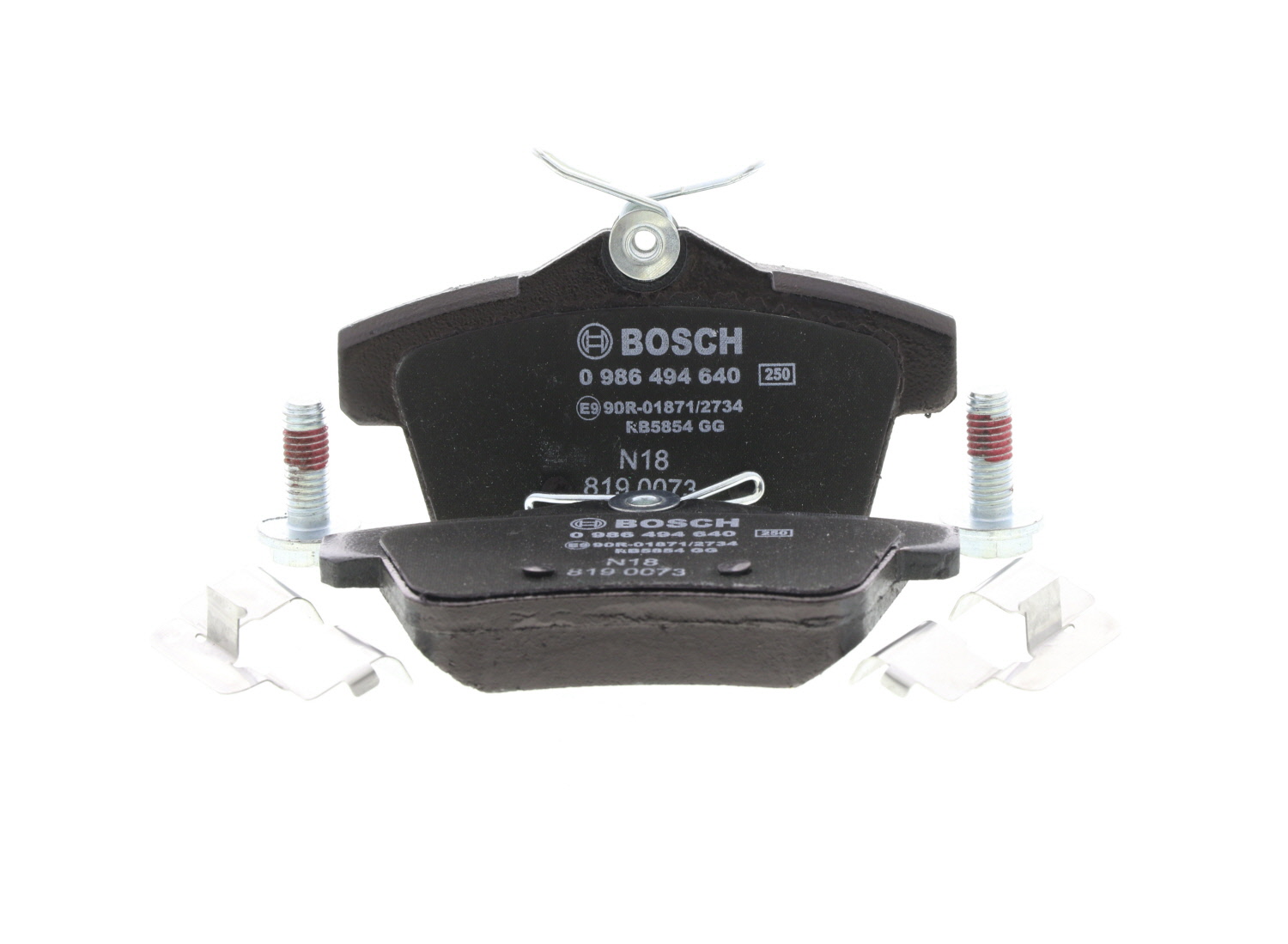 Jeu de 4 plaquettes de frein BOSCH 0 986 494 640