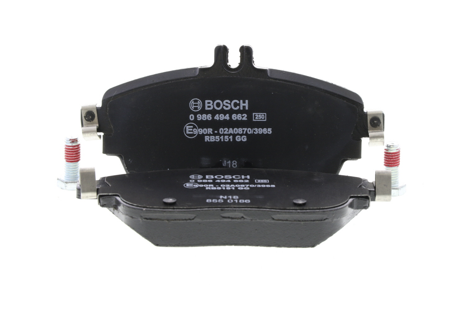 Jeu de 4 plaquettes de frein BOSCH 0 986 494 662