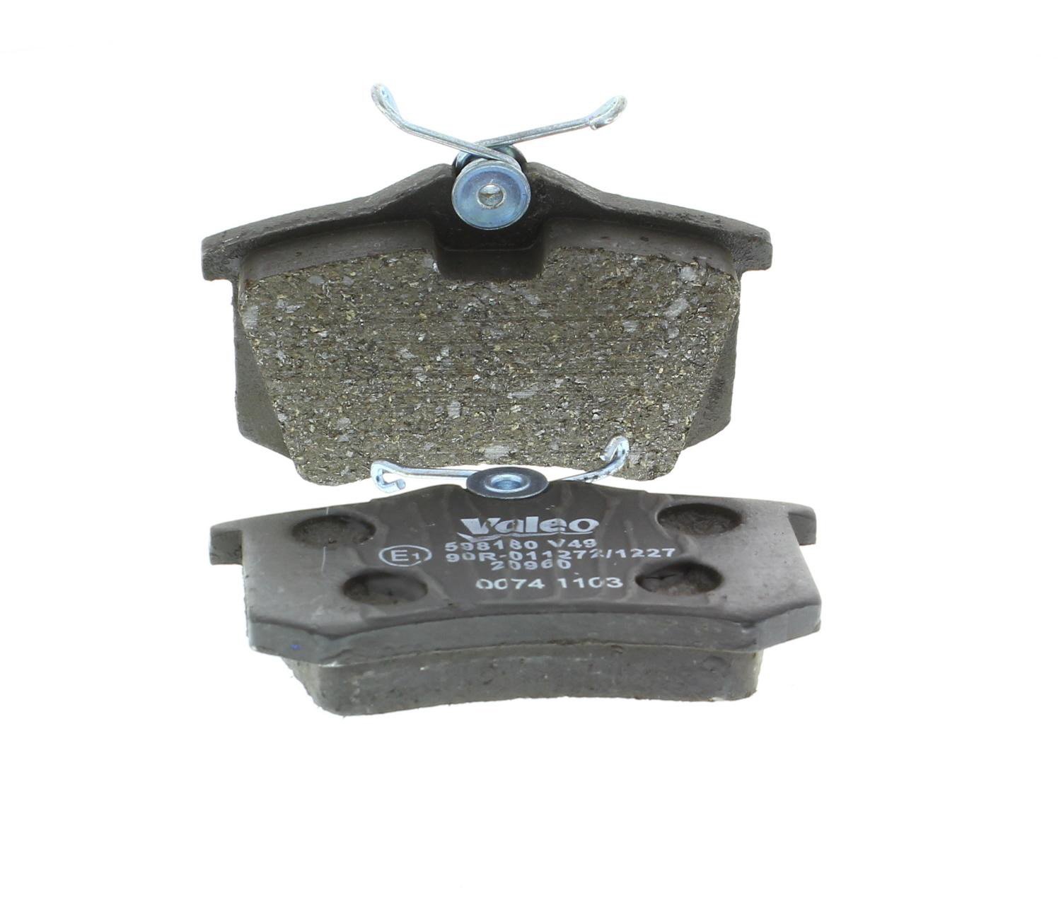 Jeu de 4 plaquettes de frein VALEO 598180