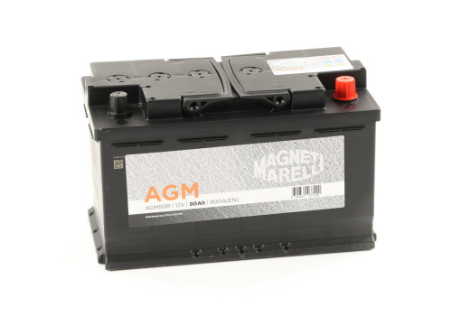 Batterie (de voiture) MAGNETI MARELLI 80.0 Ah - AGM80R - ref. 069080800009