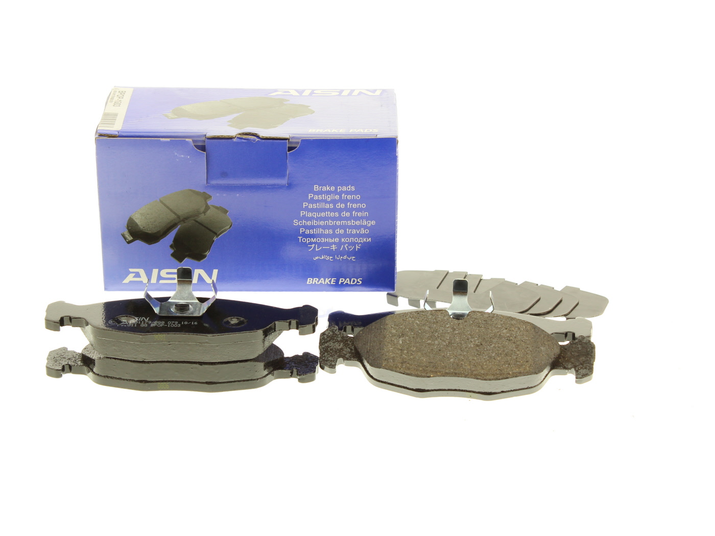 Jeu de 4 plaquettes de frein AISIN ref. BPOP-1003