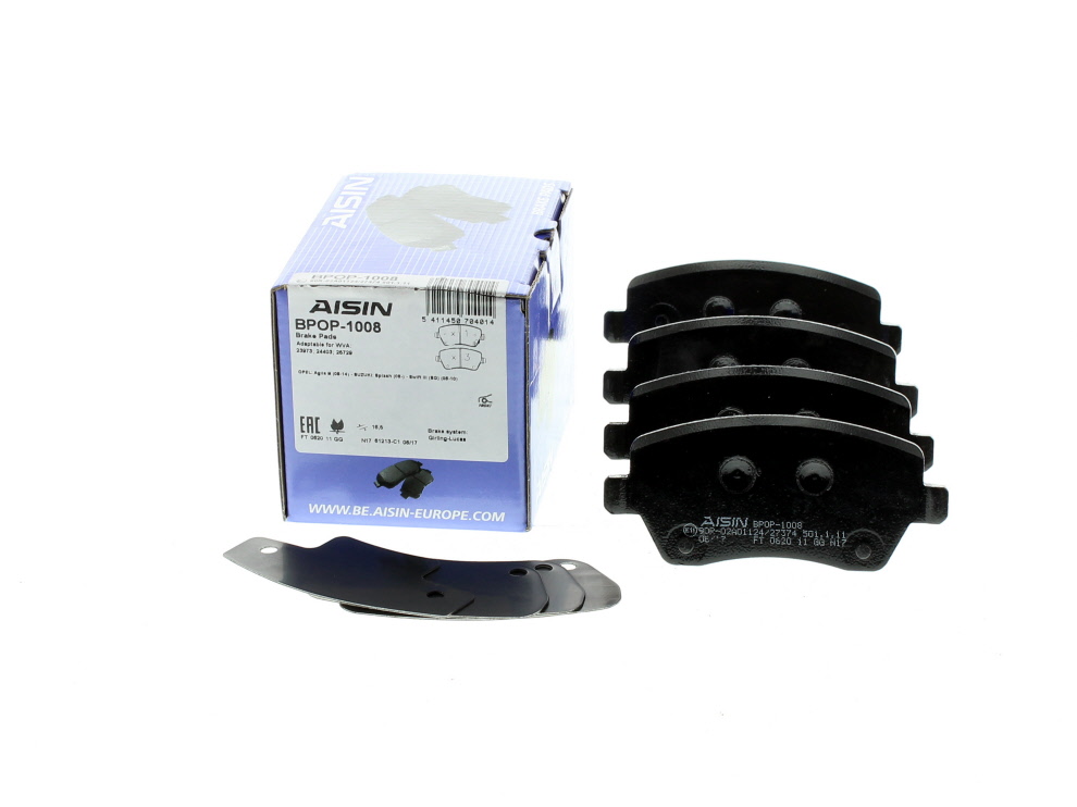 Jeu de 4 plaquettes de frein AISIN ref. BPOP-1008