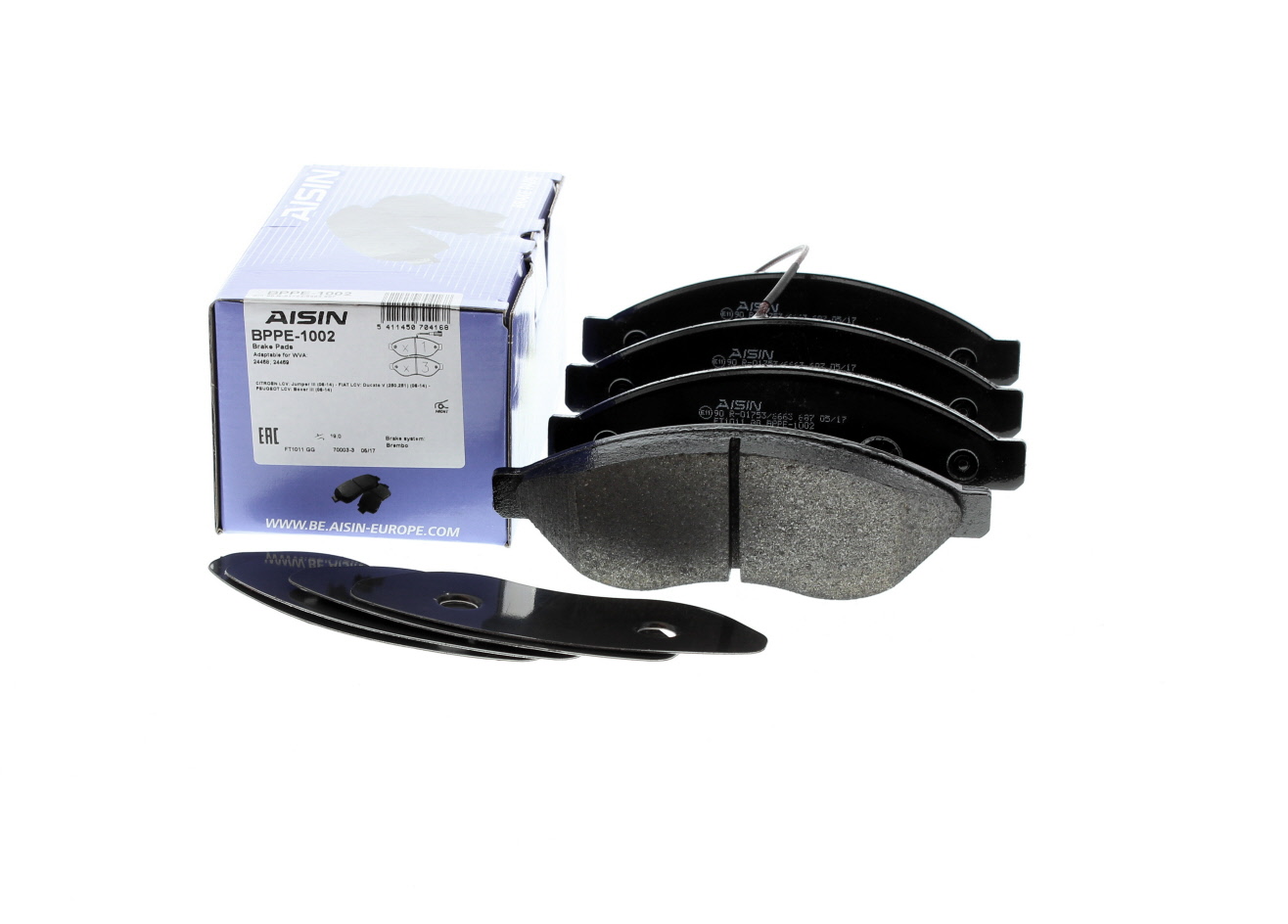 Jeu de 4 plaquettes de frein AISIN ref. BPPE-1002