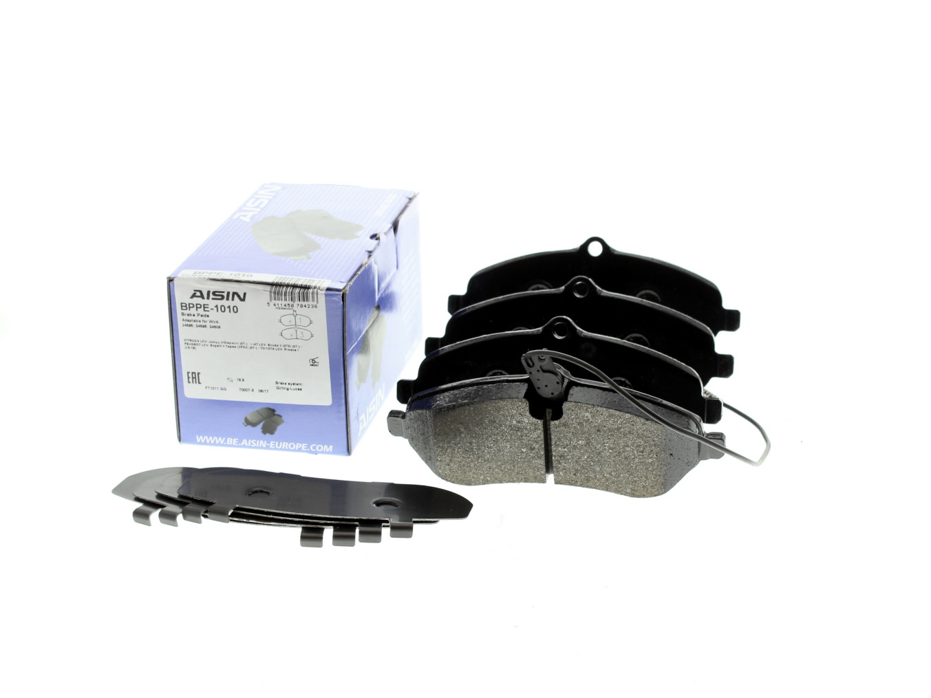 Jeu de 4 plaquettes de frein AISIN ref. BPPE-1010