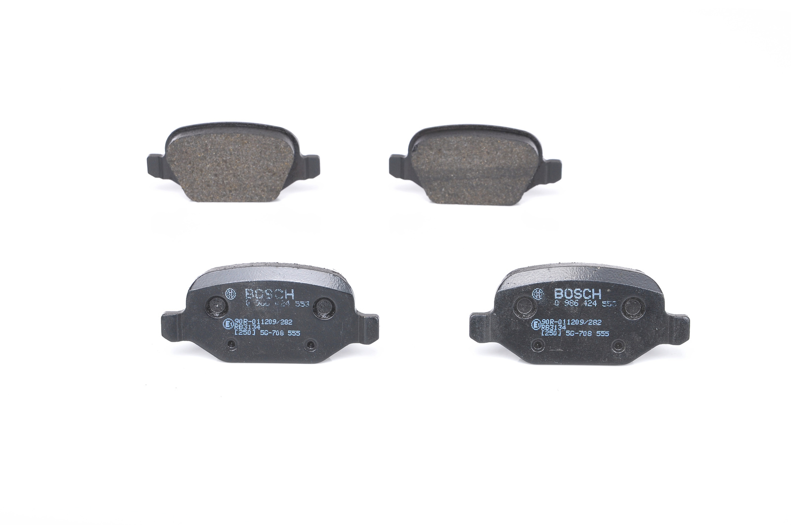 Jeu de 4 plaquettes de frein BOSCH ref. 0 986 424 553