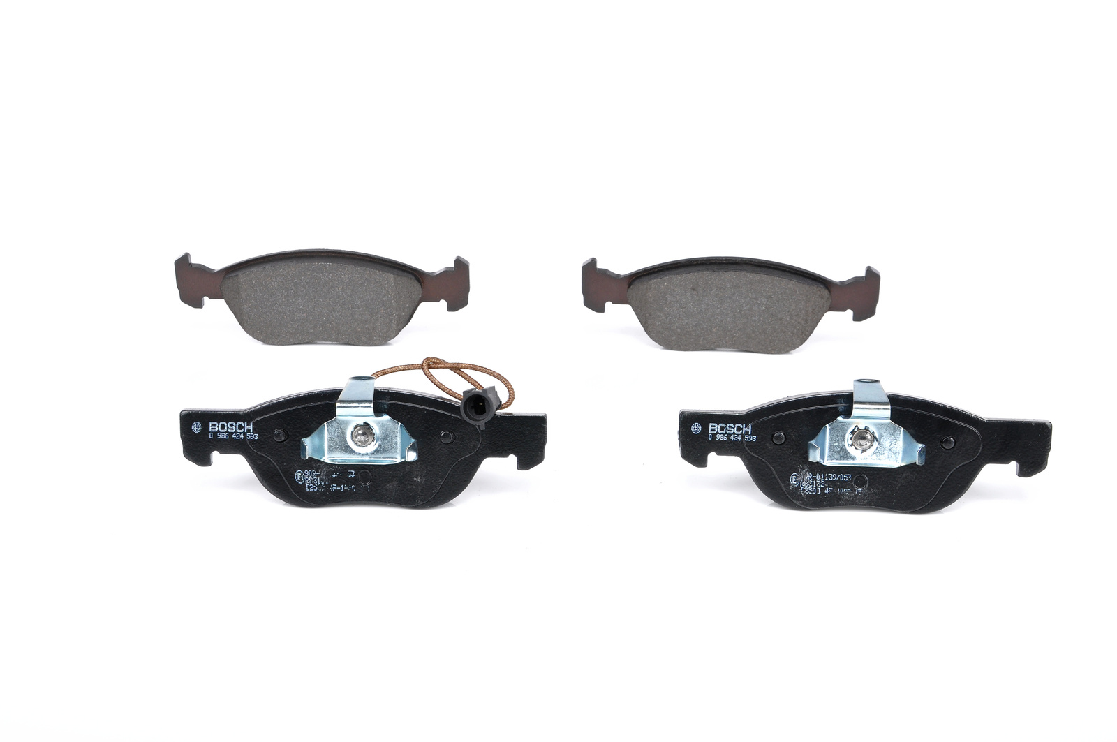 Jeu de 4 plaquettes de frein BOSCH ref. 0 986 424 593