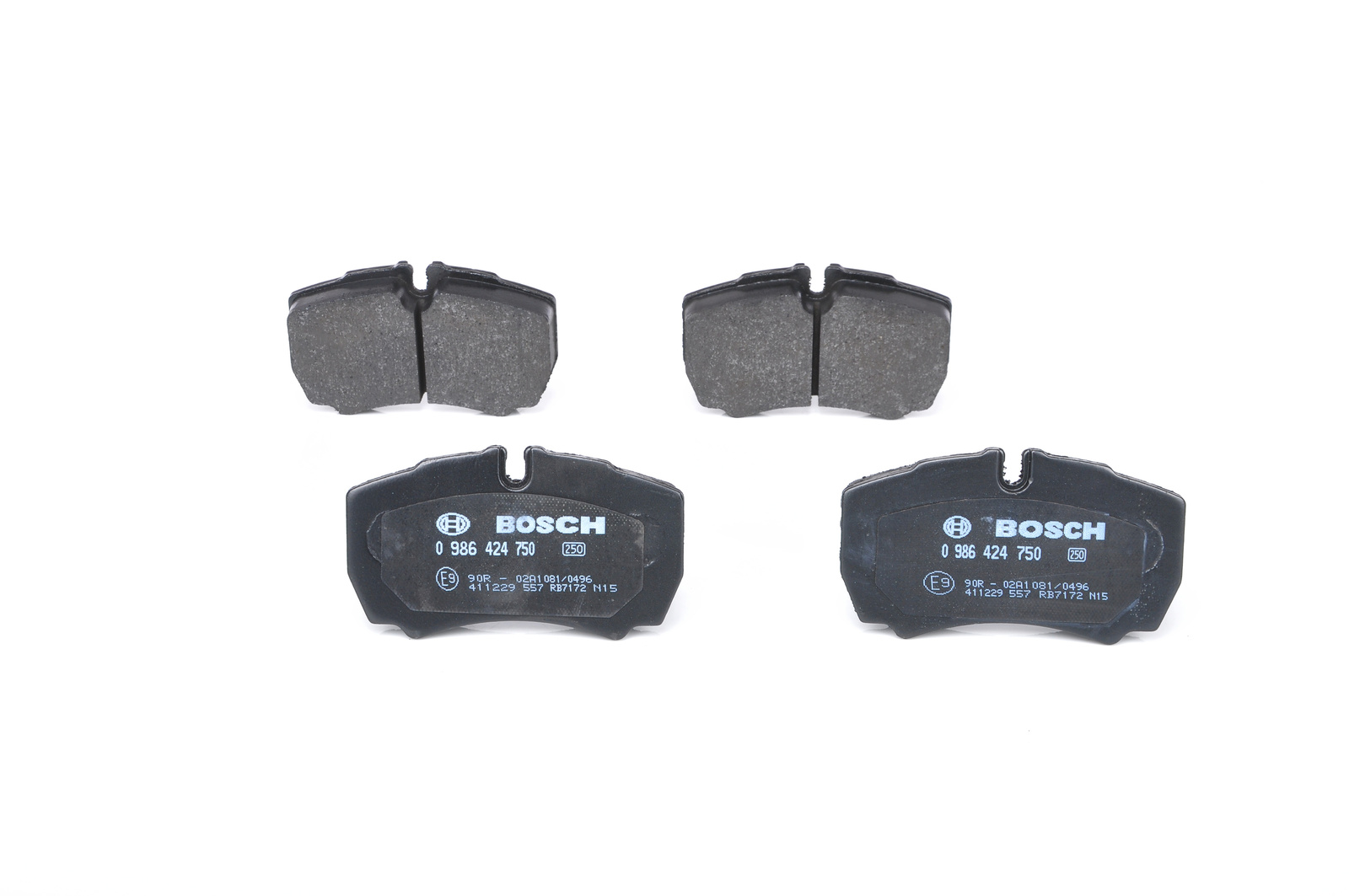 Jeu de 4 plaquettes de frein BOSCH ref. 0 986 424 750