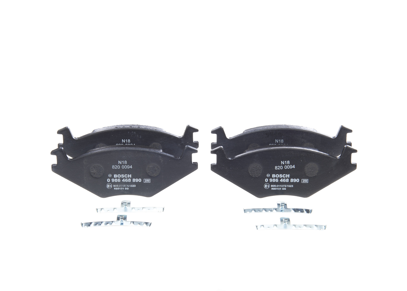 Jeu de 4 plaquettes de frein BOSCH ref. 0 986 468 890