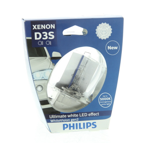 Ampoule Xénon PHILIPS 1 ✕ D3S WhiteVision gen2 - 42403WHV2S1 au meilleur  prix - Oscaro