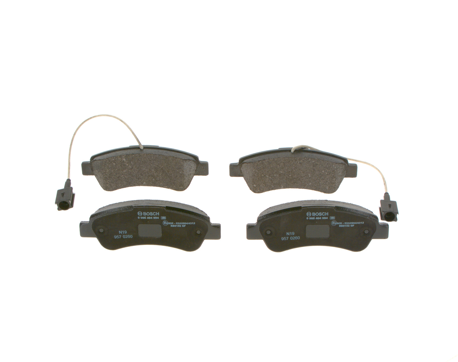 Jeu de 4 plaquettes de frein BOSCH ref. 0 986 494 994