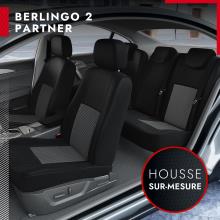 Fundas de asientos hechas a medida para Citroen Berlingo II XTR Furgoneta  (2008-2018) - Auto-Dekor - Elegance - P-4 P-4