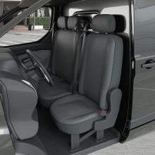 Housses auto sur mesure pour sièges SpaceTourer XL 9 places Simili cuir  blanc