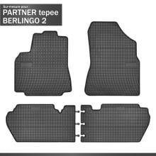 Ensemble: tapis de voiture en caoutchouc geyer&hosaja + tapis de coffre  aristar pour Peugeot Partner II Van (2008-08.2018) - Guardliner - 5 places