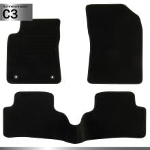 Tapis de Sol Feutres adapté pour Citroen C3 III (2016-.) - tapis de  voiture - noir